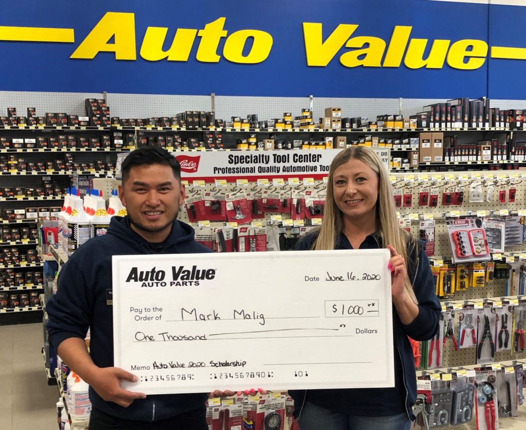 Auto Value scholarship winner Mark Malig, who won the through Central Auto Parts Distributors, plans to pursue a career as a parts technician after graduating from Southern Alberta Institute of Technology.