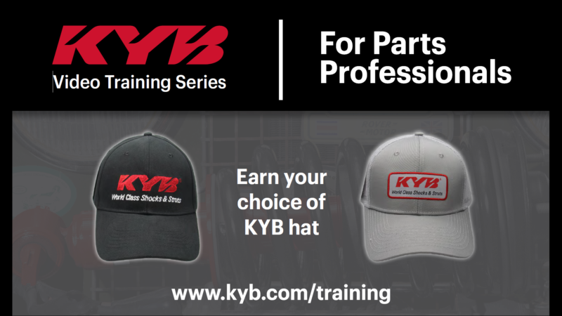 To continually provide world class training, KYB has launched a new track to its popular Video Training Series for auto parts professionals